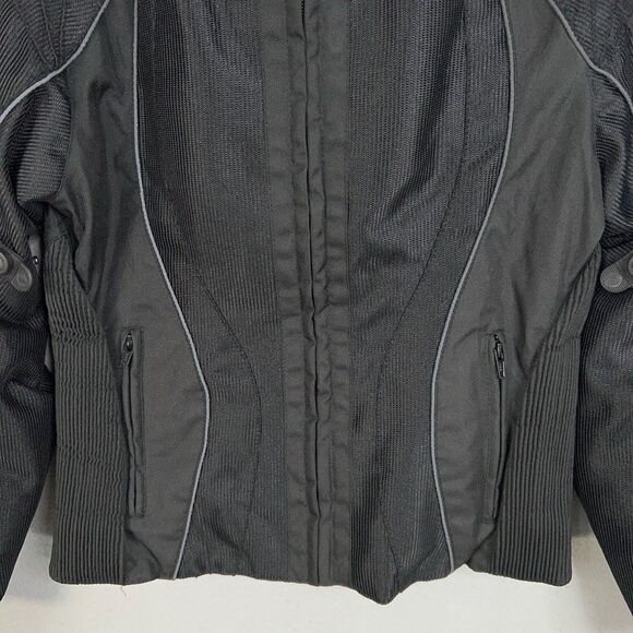 Frank Thomas Motorcycle Jacket Womens Medium Black Mesh CE Armor Waterproof - Picture 3 of 16